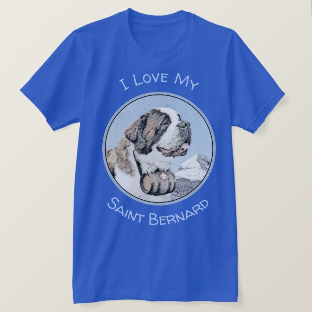 T-shirt Peinture Saint-Bernard - Jolie illustration origin (Design devant)