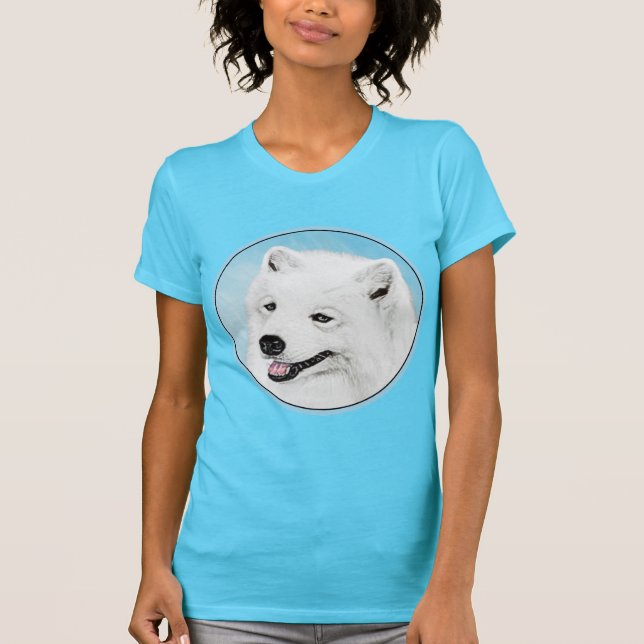 T-shirt Peinture Samoyed - Cute Original Chien Art (Devant)