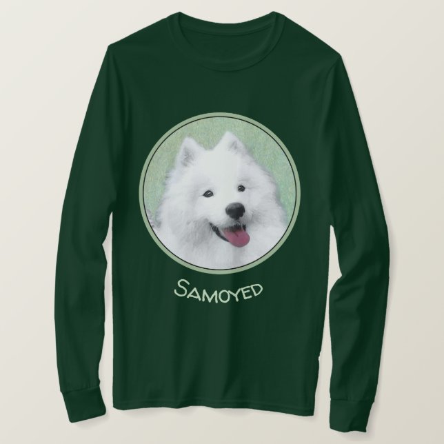 T-shirt Peinture Samoyed - Cute Original Chien Art (Design devant)