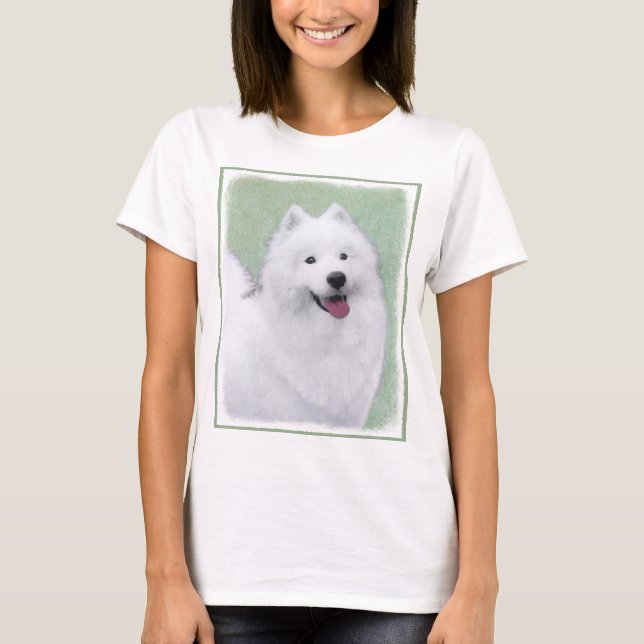 T-shirt Peinture Samoyed - Cute Original Chien Art (Devant)