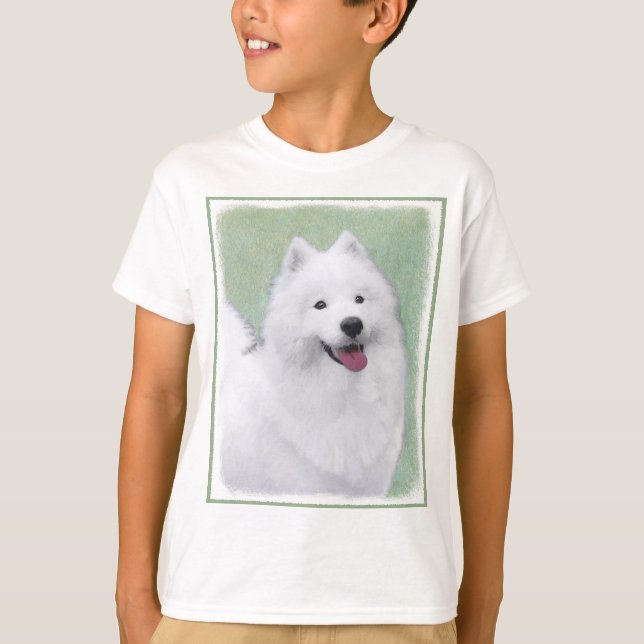 T-shirt Peinture Samoyed - Cute Original Chien Art (Devant)