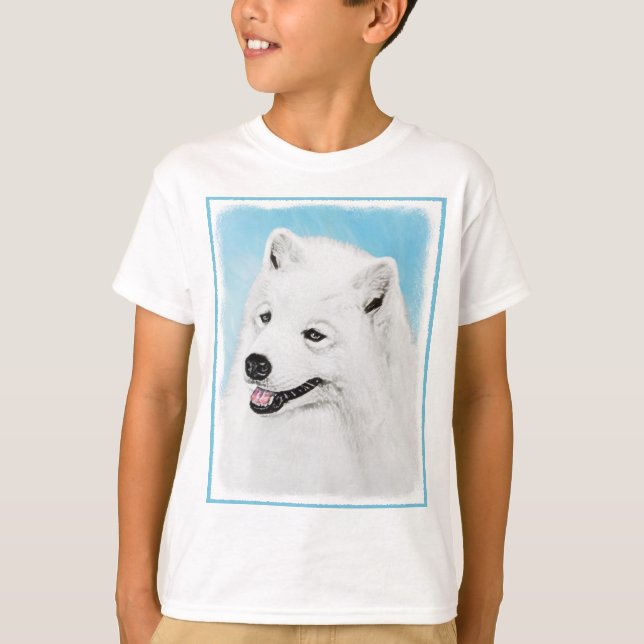 T-shirt Peinture Samoyed - Cute Original Chien Art (Devant)