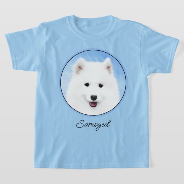 T-shirt Peinture Samoyed Puppy - Jolie Art Original Chien (Poser)