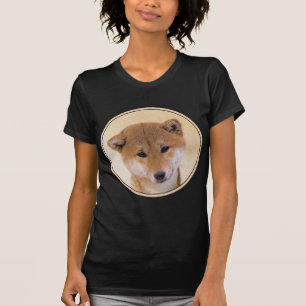 T-shirt Peinture Shiba Inu (Rouge) - Art Chien original