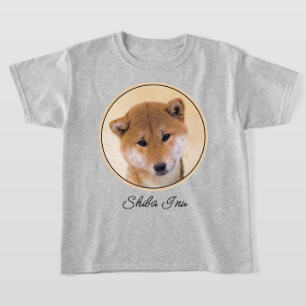 T-shirt Peinture Shiba Inu (Rouge) - Art Chien original