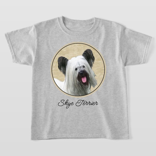 T-shirt Peinture Skye Terrier - Cute Original Chien Art (Poser)