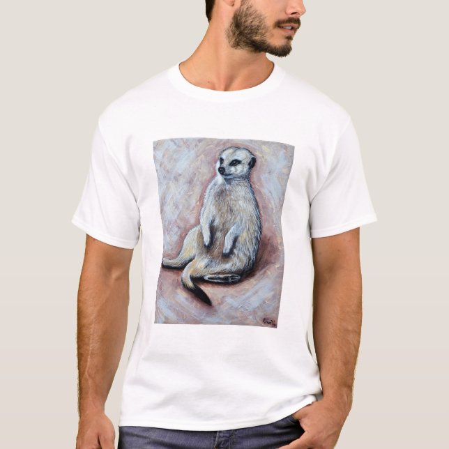 T-shirt Peinture Slouchy Meerkat (Devant)