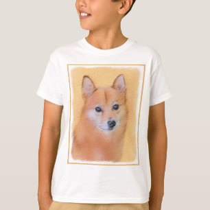 T-shirt Peinture Spitz Finlandais - Art Original de Chien