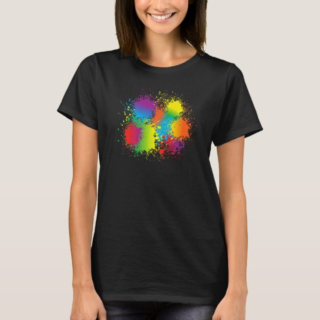 T-shirt Peinture Splatter Artiste Peintre Faire Splash Ann (Devant)