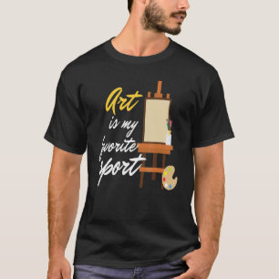 T-shirt Peinture Sport favori Artiste Artiste Art Créatif