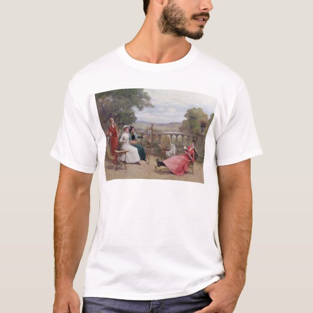 T-shirt Peinture sur la terrasse (Devant)