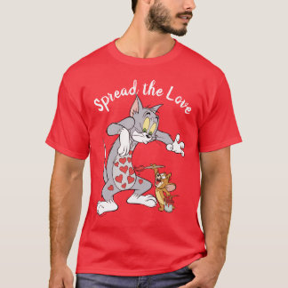 T-shirt Peinture Tom & Jerry Coeurs de Saint-Valentin