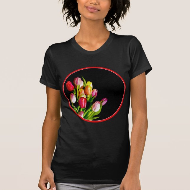 T-shirt Peinture Tulip - Art Fleur original (Devant)
