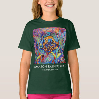 T-shirt Peinture verte de forêt tropicale d'Amazone de