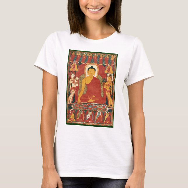 T-shirt Peinture vintage de Bouddha (Devant)
