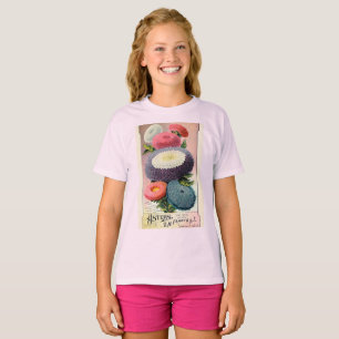 T-shirt Peinture vintage rose blanc Aster