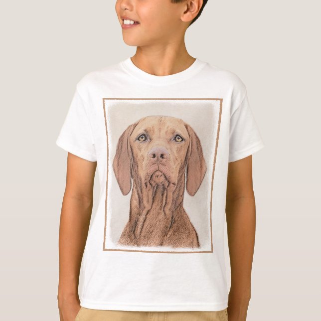 T-shirt Peinture Vizsla - Joli art original chien (Devant)