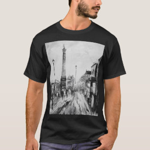 T-shirt Peintures artistiques en noir et blanc.