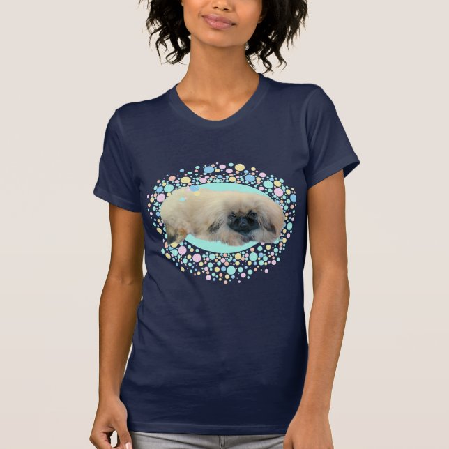 T-shirt Pekingese Bubble Happy (Devant)