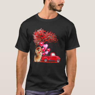 T-shirt Pekingese Lunettes de soleil Coeurs Arbre ramassag