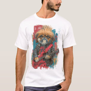 T-shirt Pékinois Punk Rock � Chien Rebelle