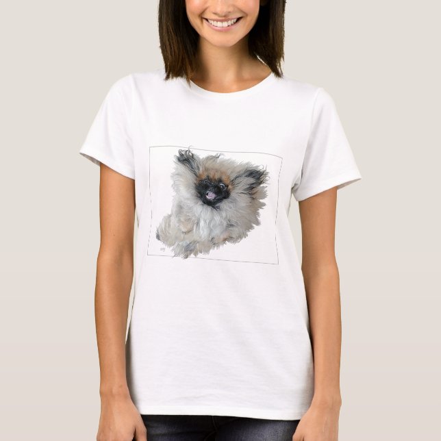 T-shirt Pékinois volant joyeux (Devant)