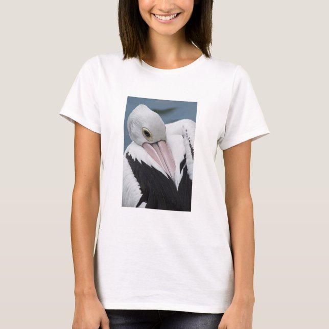 T-shirt Pélican australien en gros plan (Devant)