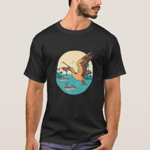 T-shirt Pélican Bird Island Bateau Poisson Catch Oiseau tr