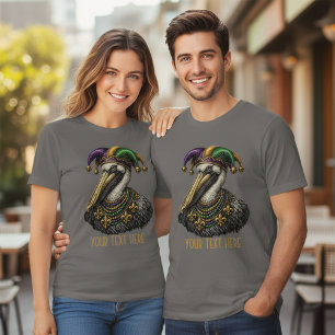 T-shirt Pélican Bouffon Mardi Gras Vintage Carnaval Rétr