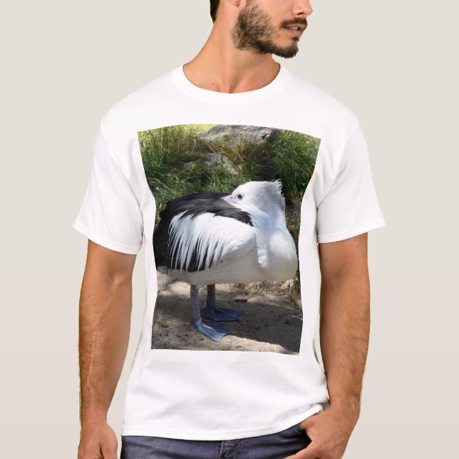 T-shirt Pelican Cat Napping Se Levant, (Devant)