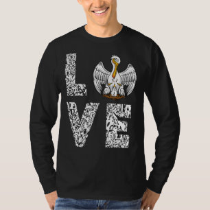 T-shirt Pélican Love Chick Hatch Oiseau tropical Leop anim