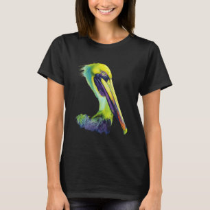 T-shirt Pélican Oiseau Animal Graphique Oiseau de Mer Trop
