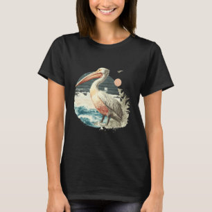 T-shirt Pélican Oiseau Animal Graphique Oiseau de Mer Trop