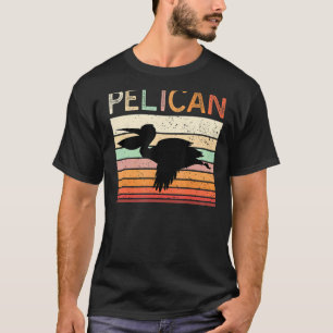 T-shirt Pélican vintage Rétro Pélican Oiseaux Femmes Homme