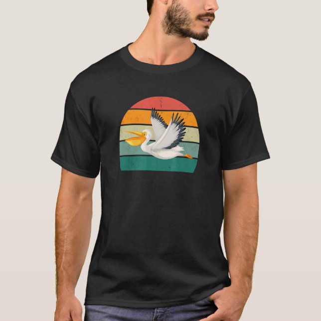 T-shirt Pélicans Big Beak Pélican Beak Poisson Voler Ailes (Devant)