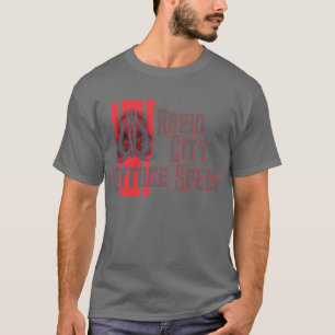 T-shirt Pelle vintage de crâne de vitesse de ville rapide