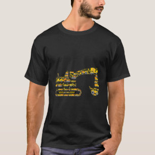 T-shirt Pelles pour enfants camions de construction