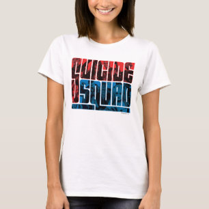T-shirt Peloton de suicide logo rouge et bleu de
