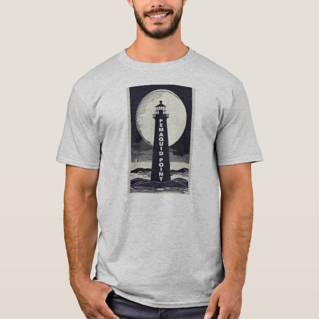 T-shirt Pemaquid Point Light Lune (Devant)