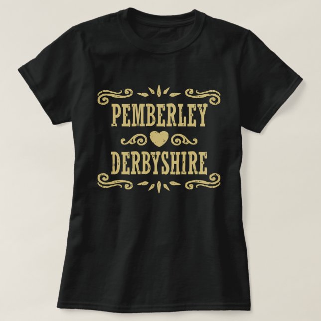 T-shirt Pemberley Derbyshire (Design devant)