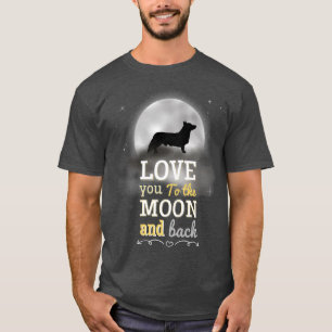 T-shirt Pembroke Welsh Corgi Aimer À La Lune