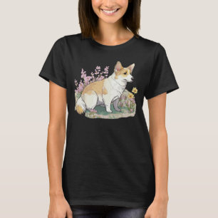 T-shirt Pembroke Welsh Corgi Cerisier Chien Race Japon