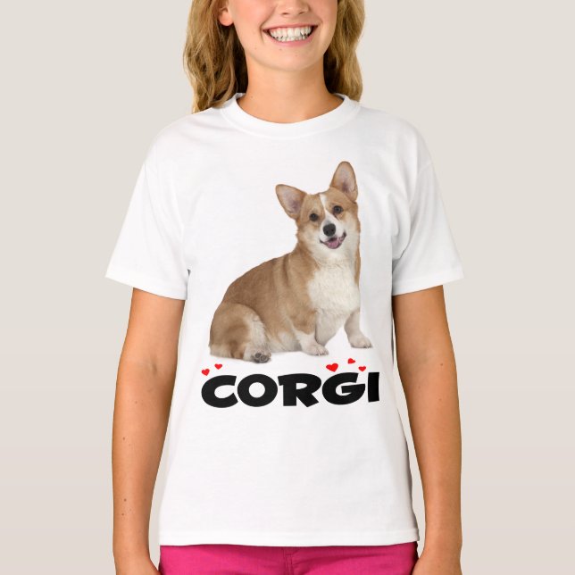 T-shirt Pembroke Welsh Corgi Chien Chien Chien Chien Rouge (Devant)