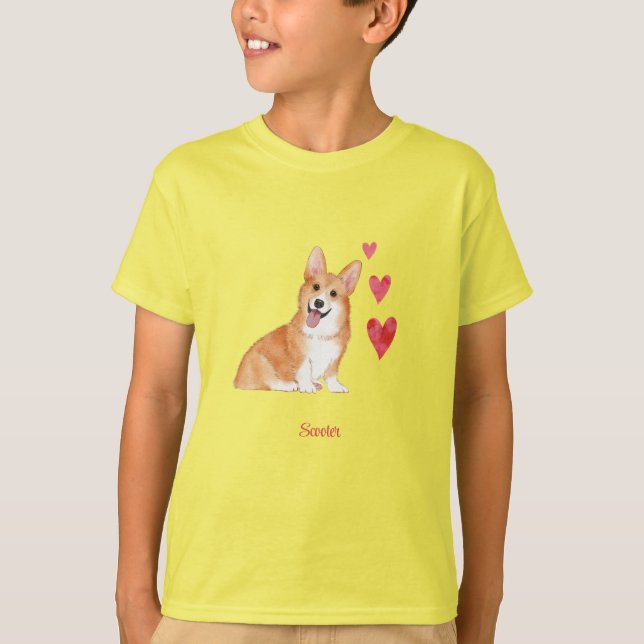 T-shirt Pembroke Welsh Corgi Chien personnalisé (Devant)