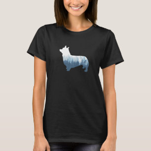 T-shirt Pembroke Welsh Corgi Chien Silhouette Nature Extér