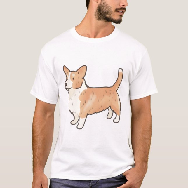 T-shirt Pembroke welsh corgi dog Magic (Devant)