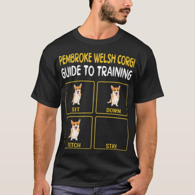T-shirt Pembroke Welsh Corgi Guide D'Entraînement Chien (Devant)