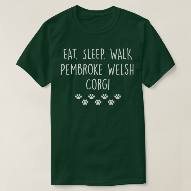 T-shirt Pembroke Welsh Corgi Mange Sleep Walk My Dog1057 (Design devant)