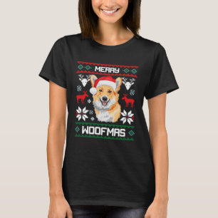 T-shirt Pembroke Welsh Corgi Merry Woofmas Pour Noël
