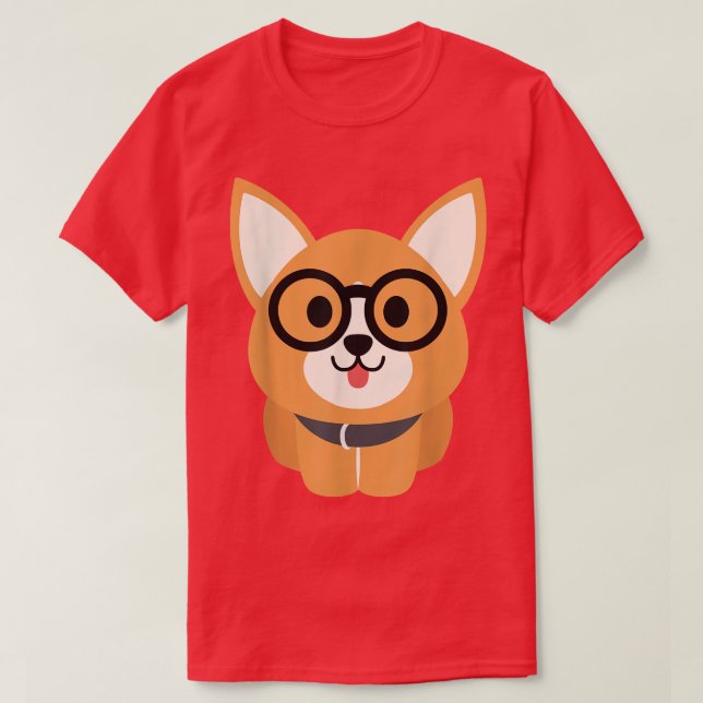 T-shirt Pembroke Welsh Corgi Nerdy Tee (Design devant)